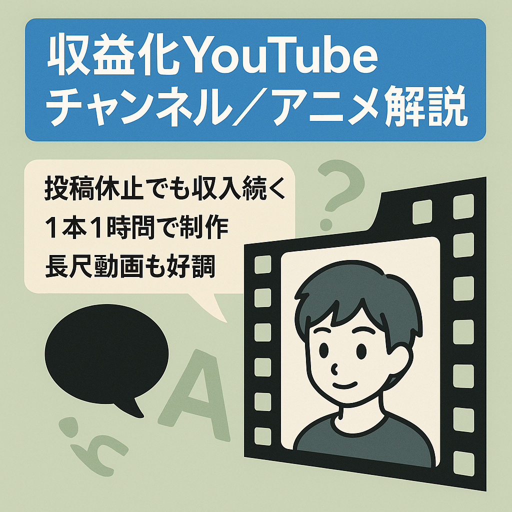 【収益化済み】属人生なし、アニメ解説ショート動画、ロング動画