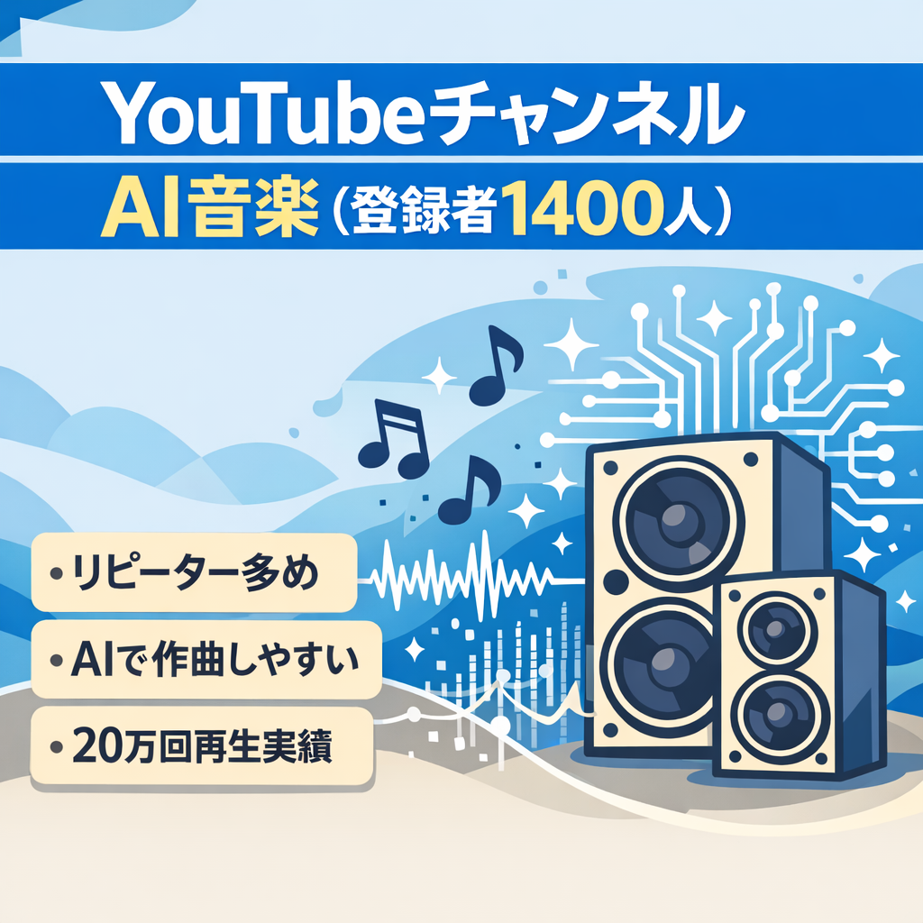 【AI音楽】YouTubeチャンネル　登録者1400人 AI音楽チャンネル