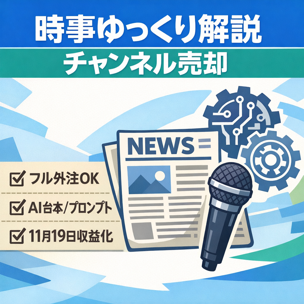 【フル外注も可能】時事系のゆっくり解説チャンネル【】