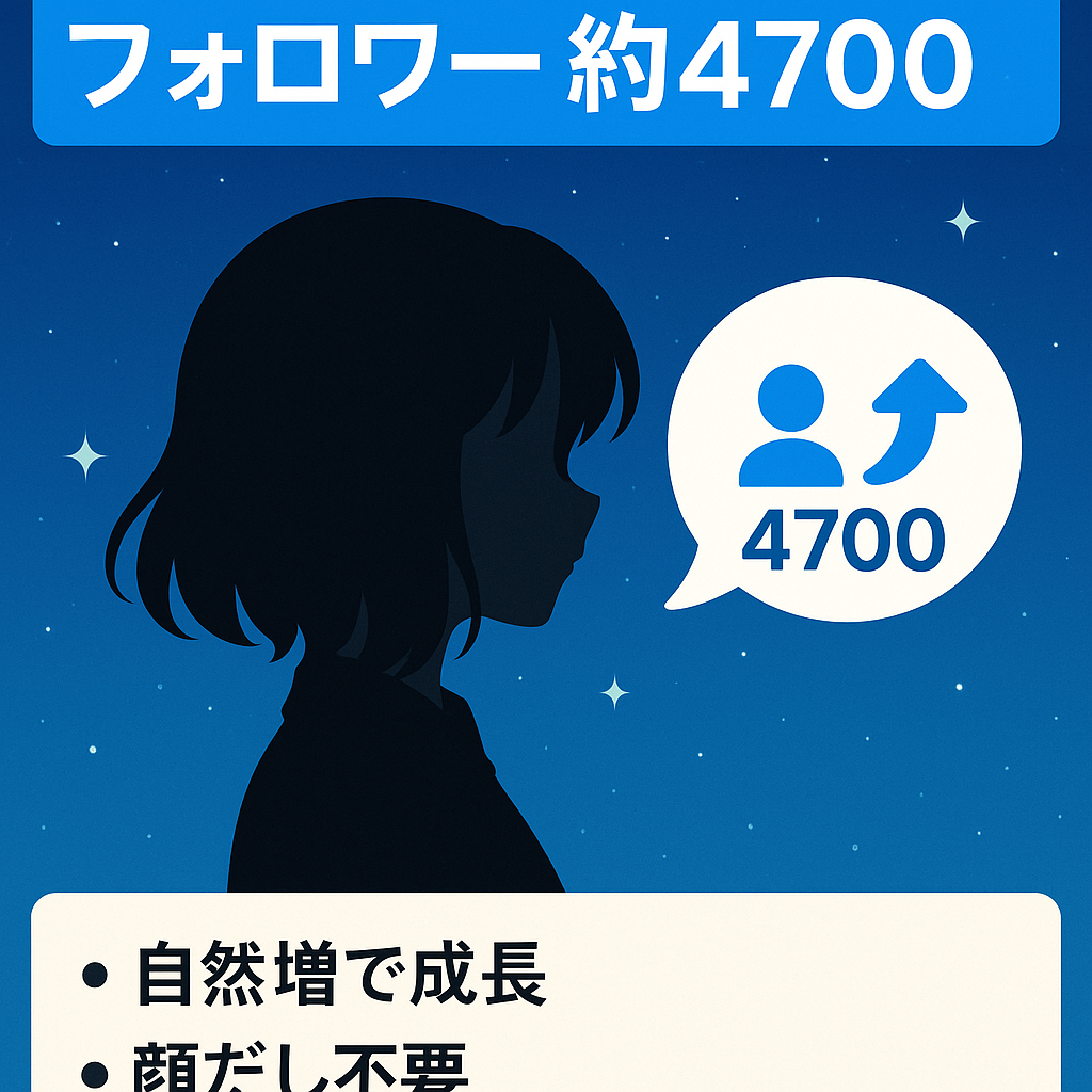 美少女リポスト運用【フォロワー約4700人！】現在も増加中！98%が男性！属人性なし！