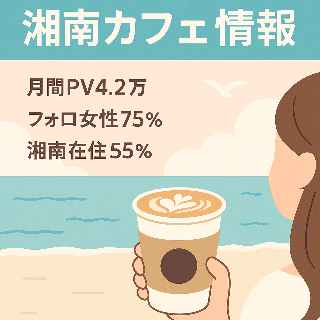 【地域特化型！Instagramアカウント】湘南のカフェ情報を発信。フォロワーの75％が女性