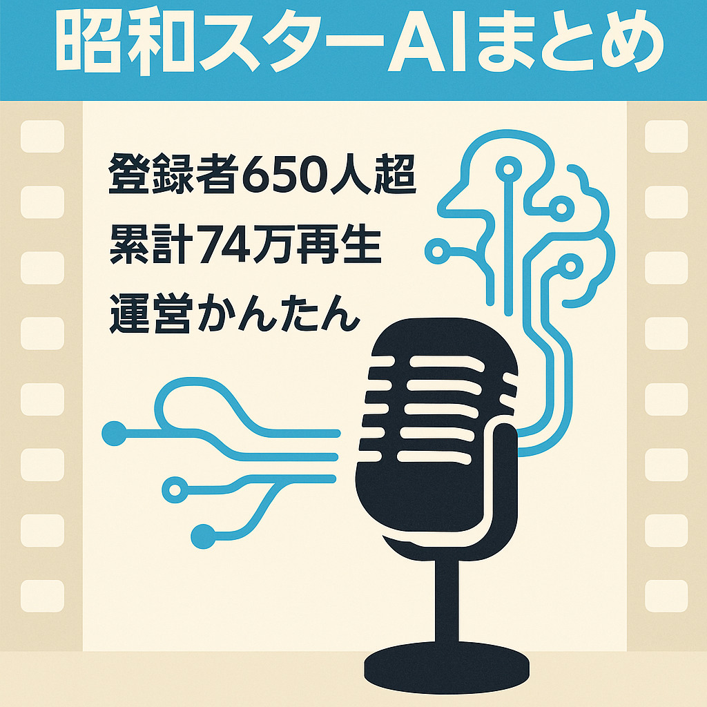 【チャンネル登録者800人突破！】【今なら即決で値下げします】昭和のアーティストをまとめたAIで作成できるYouTubeチャンネル【ショート動画投稿メイン】