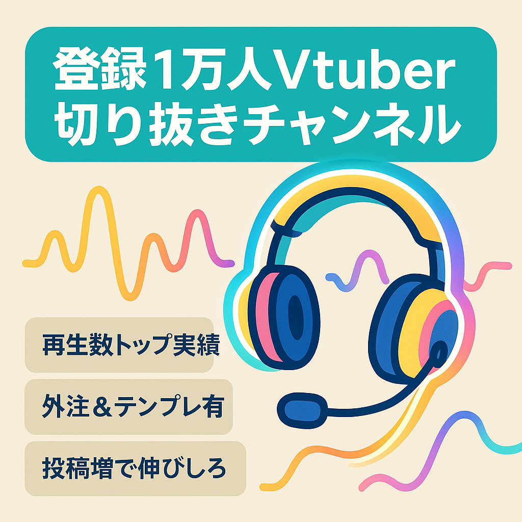 【先月2月売上35万超え】某女性Vtuber専門の切り抜きチャンネル【登録者数1万人】