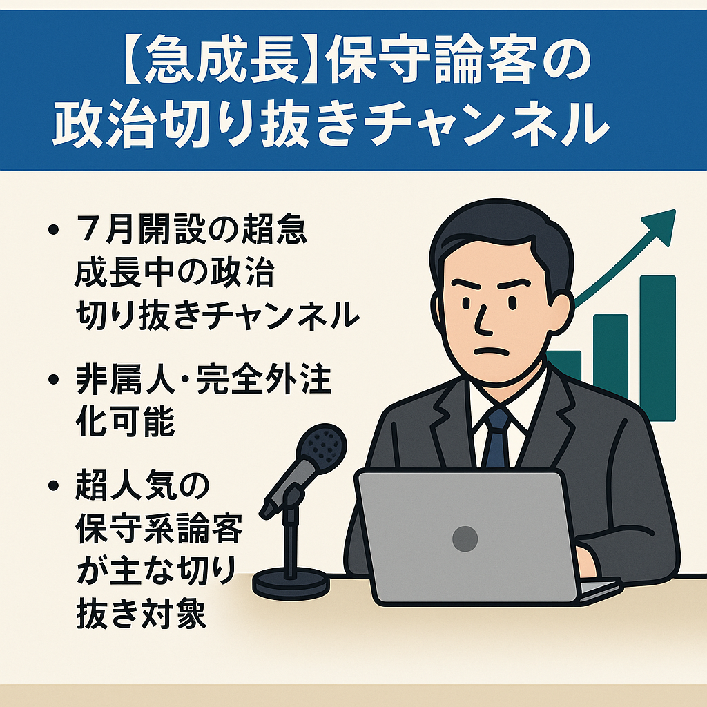 【急成長】保守論客の政治切り抜きチャンネル【月利45万円/急成長/非属人】