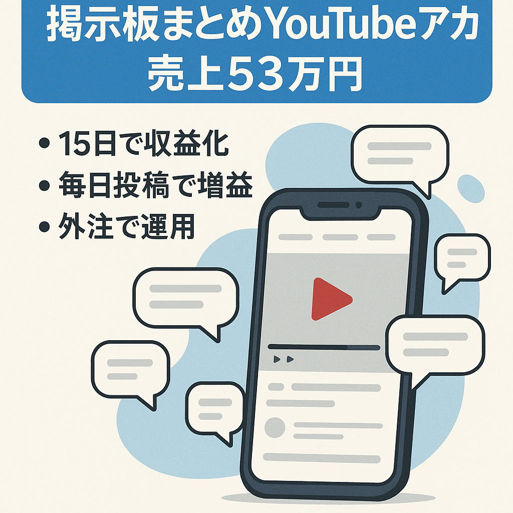 【3月開設で売上53万円】2chまとめ系YOUTUBEアカウント【開設45日で登録者9500人】