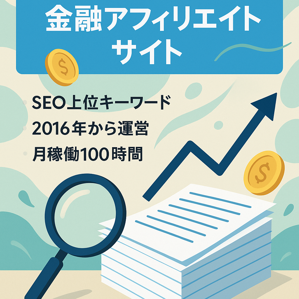 【5000文字以上の記事が800記事以上！】SEO集客に特化した、金融アフィリエイトメディア