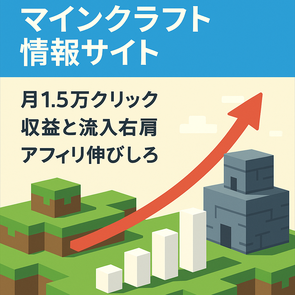 【SEO１桁多数・Adsenseメイン】マインクラフトの情報紹介サイト