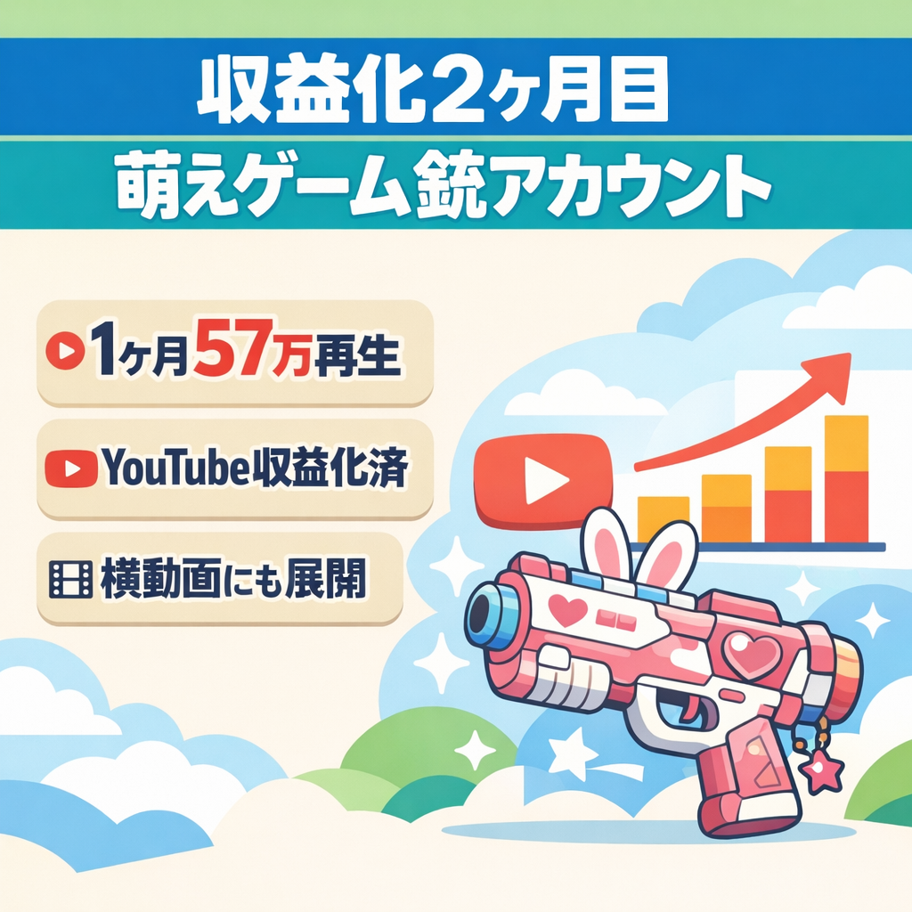 【収益化２ヶ月目】萌えゲームの銃に関するアカウント