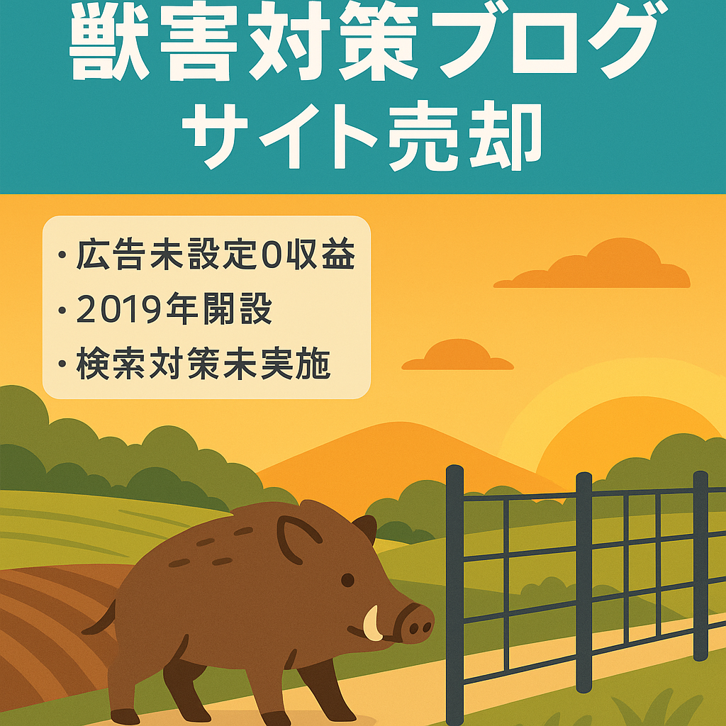 獣害被害に関するブログサイト。2019年から運営し放置期間が長かったです。