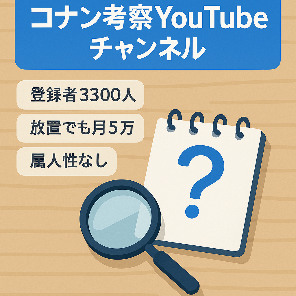 【登録者3300人】【放置中】名探偵コナンの考察・解説系ゆっくり解説youtubeチャンネル