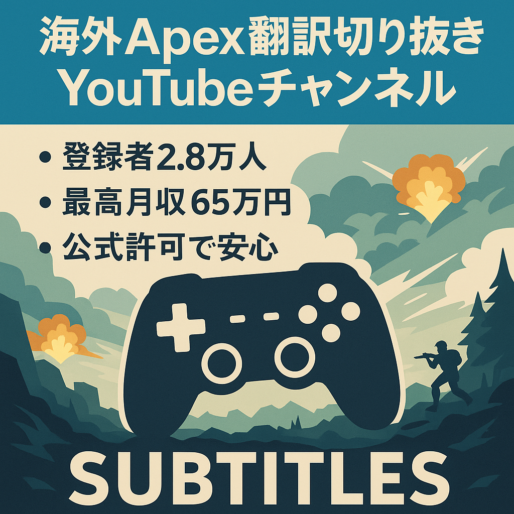 【登録者数27,000人】海外Apex翻訳切り抜きYouTubeチャンネル【収益分配なし】