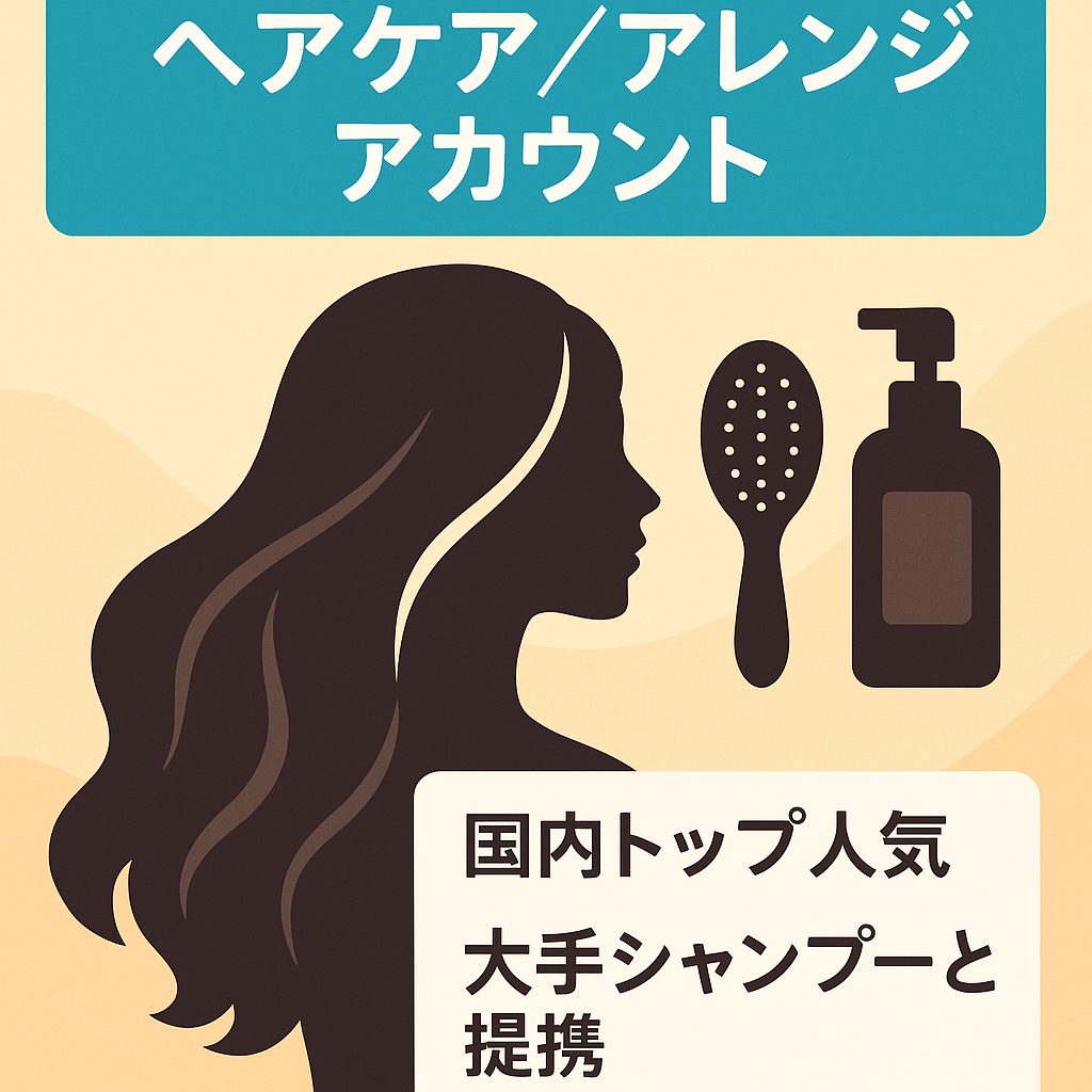 【インスタフォロワー１１万】20~30代に向けた国内最大手ヘアケア、ヘアアレンジアカウント