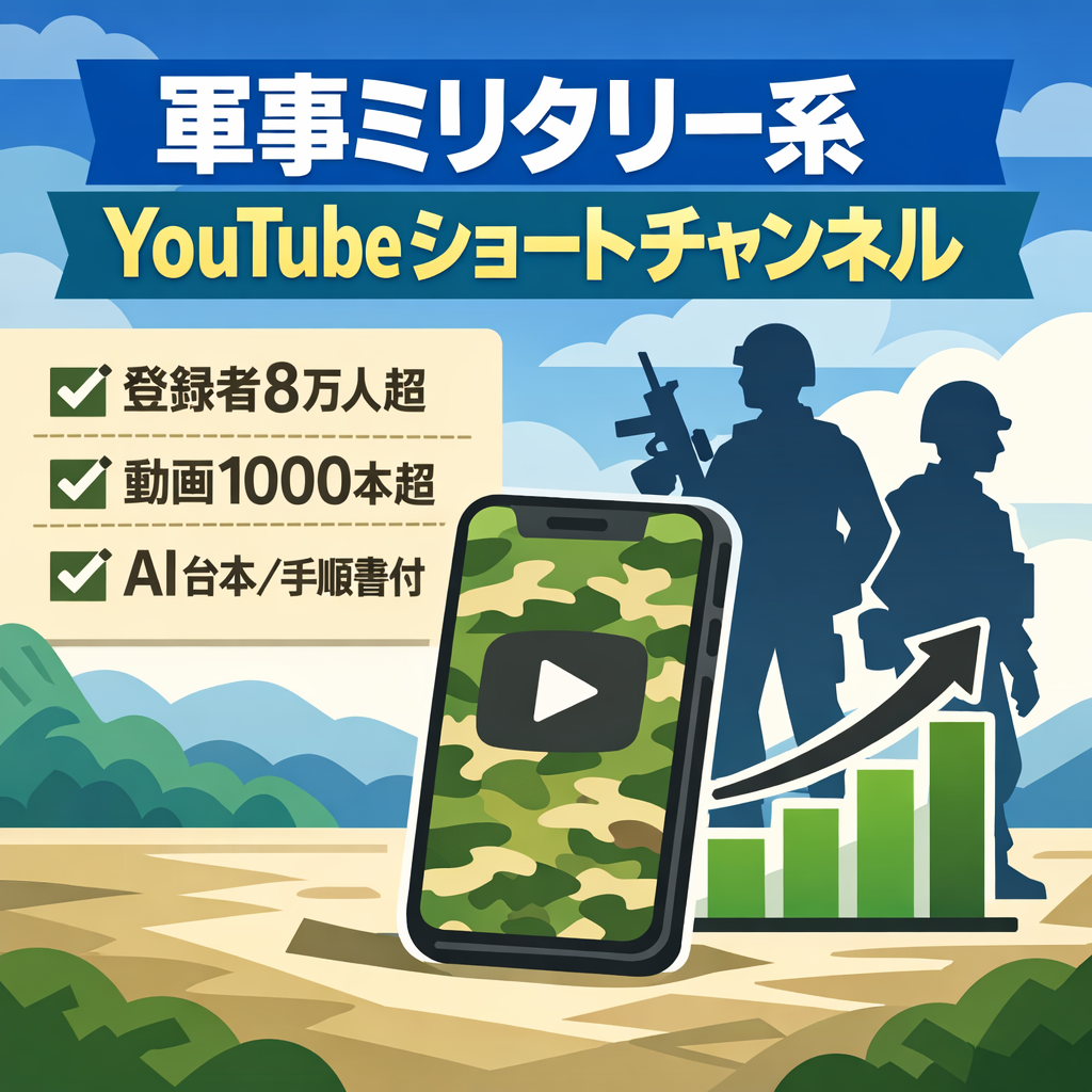 【登録者8万人越え】軍事ミリタリー系Youtubeショートチャンネル