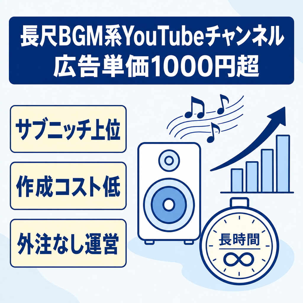 【高利益率】長尺ニッチYouTubeチャンネル＆高RPM1000円越え【BGMジャンル】
