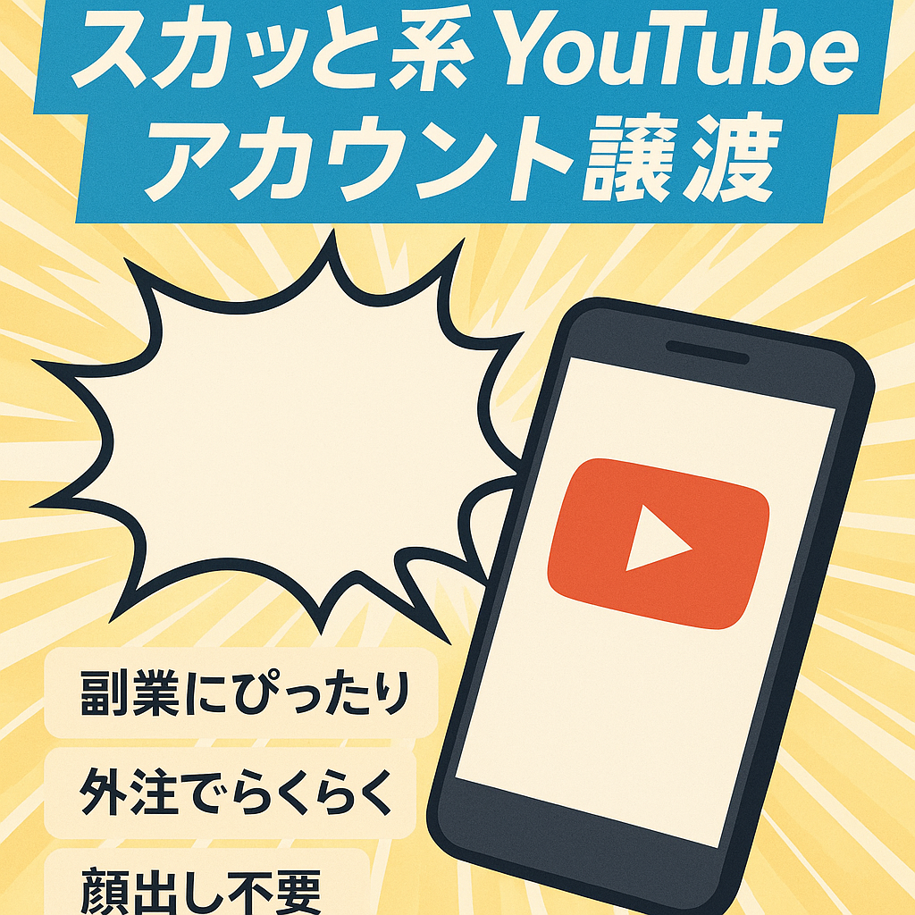 【収益化済み！チャンネル登録者2,451名】顔出し不要のスカッと系YouTubeのアカウント譲渡！【値段交渉歓迎！】