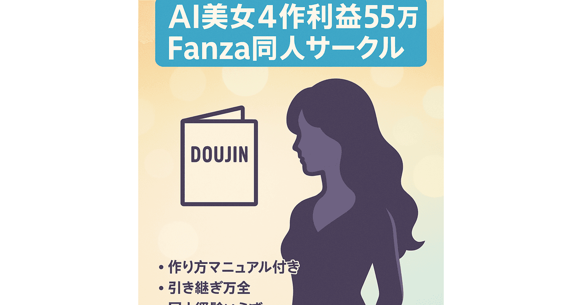 【みい(◍•ᴗ•◍)】お取引専用ページ 4作品で利益55万！】AI美女同人を販売するFanza同人サークル【制作