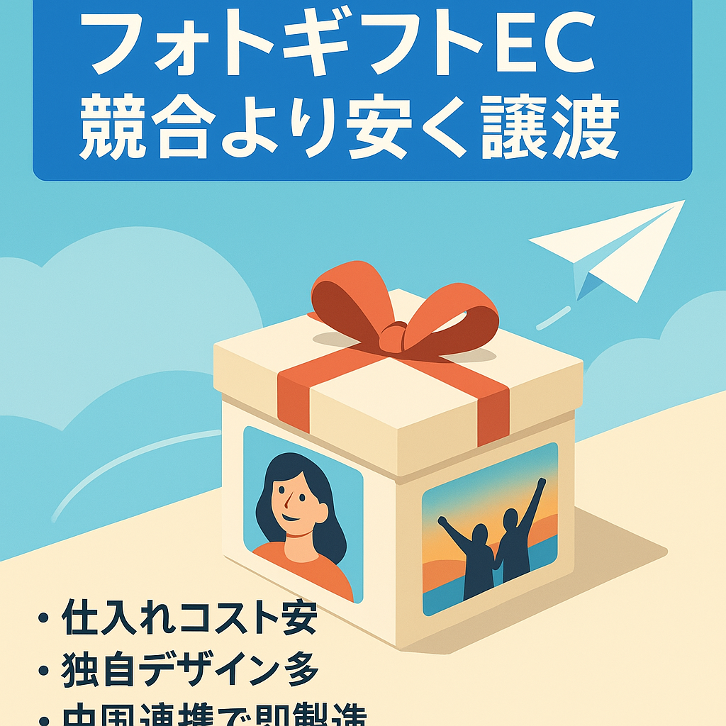 【ECサイト：競合よりも安く仕入れて提供できる！】フォトギフトECの譲渡