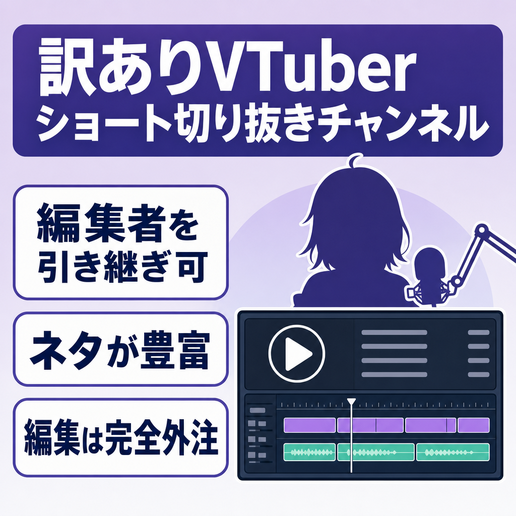 【訳あり】VTuberのショート切り抜きチャンネル【編集者引き継ぎ有】