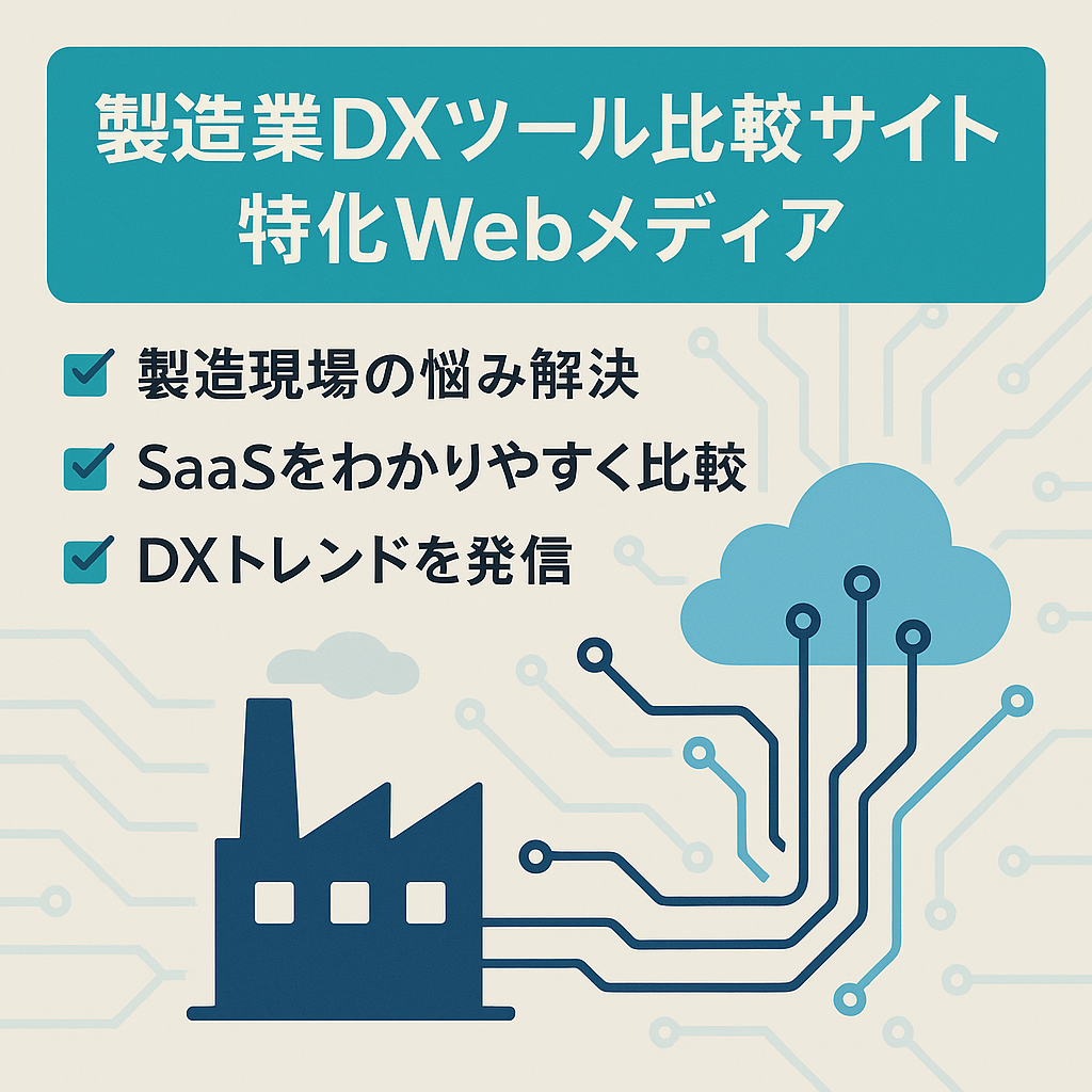 製造業DX・業務改善ツール比較サイトと製造業の業務改善に特化したwebメディア