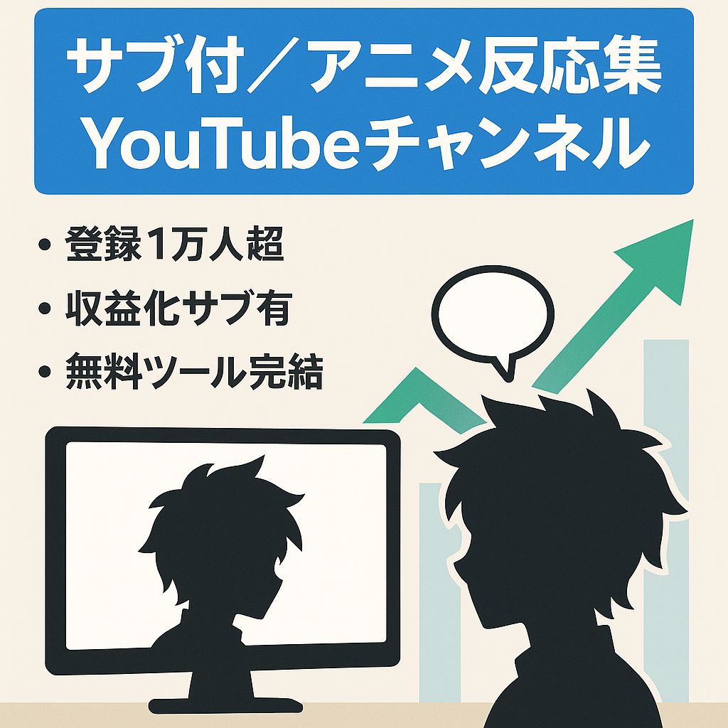 【サブチャンネルあり/登録者１万人↑/属人性なし】アニメ系ゆっくり動画CH
