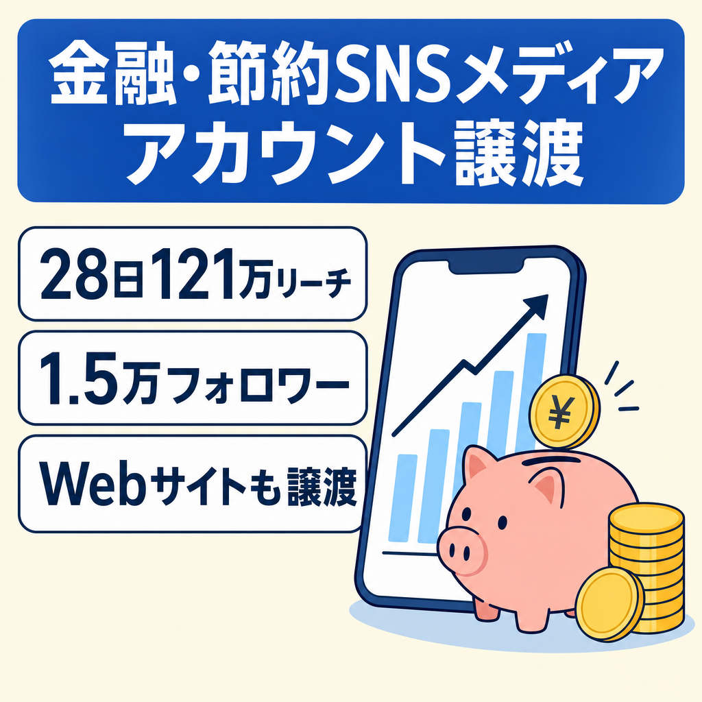 【金融・節約SNSメディア】約1.5万フォロワー/直近28日121万リーチ