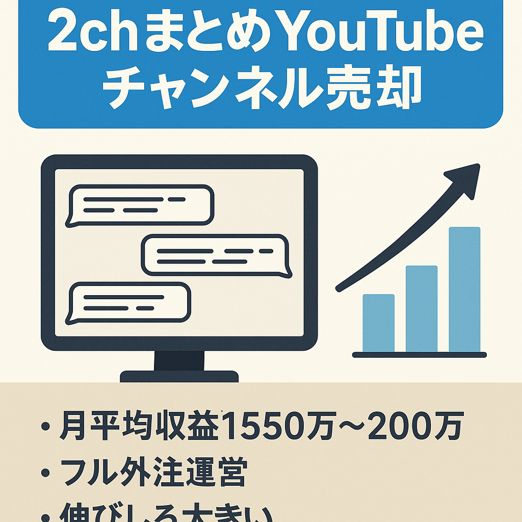 【Youtubeチャンネル】2chまとめ系・月平均収益150万~200万