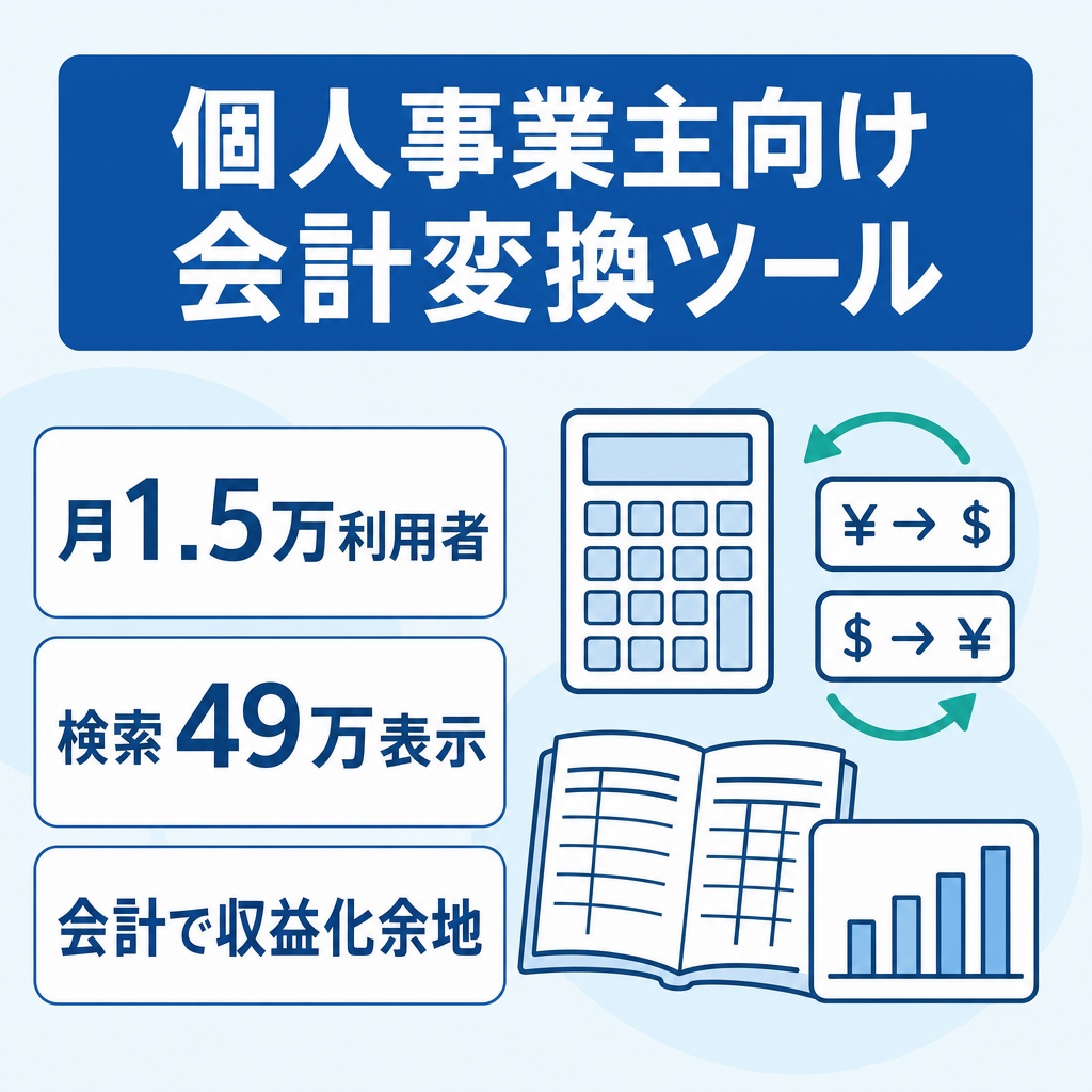 【個人事業主・経理担当者が利用】月間1.5万MAUの会計変換ツール