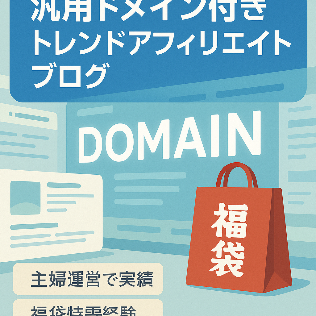 どの分野でも利用できるドメイン名がオススメ！SEO対策で稼いだトレンドアフィリエイトブログ♪