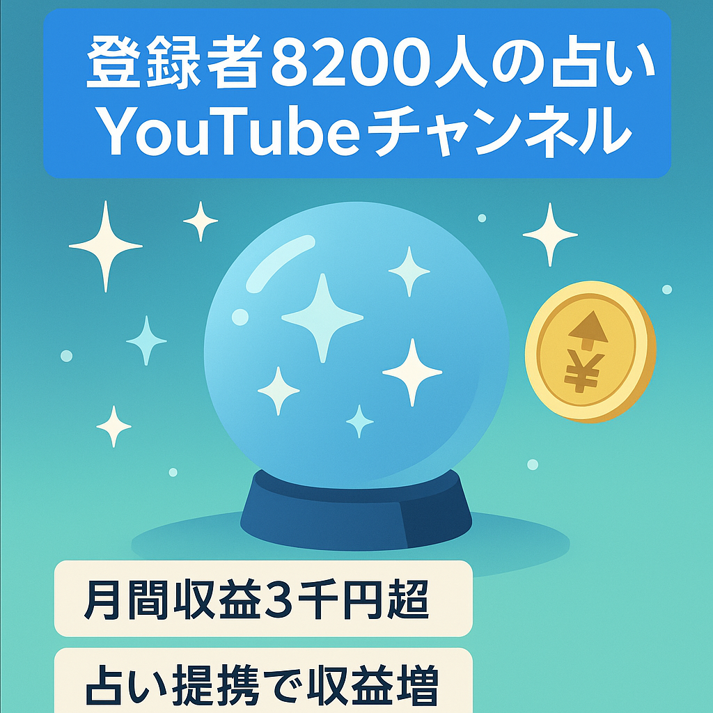 【登録者8200人】2年以上放置でも収益が上がってる！占い系のチャンネル【顔出しなし】