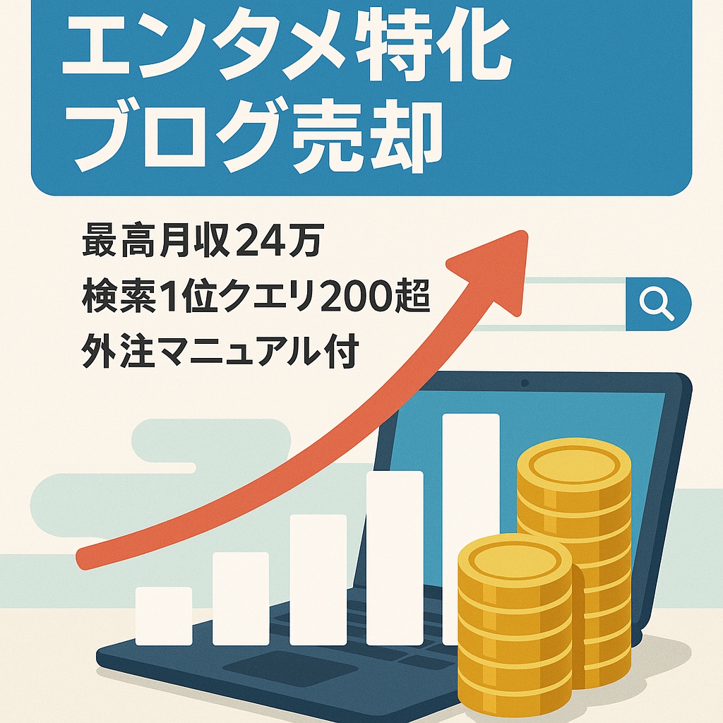 累計収益377万円＆最高月収24万円｜検索1位クエリ200以上で安定収益の新規ドメインエンタメ特化ブログ｜外注ライティングマニュアル付き
