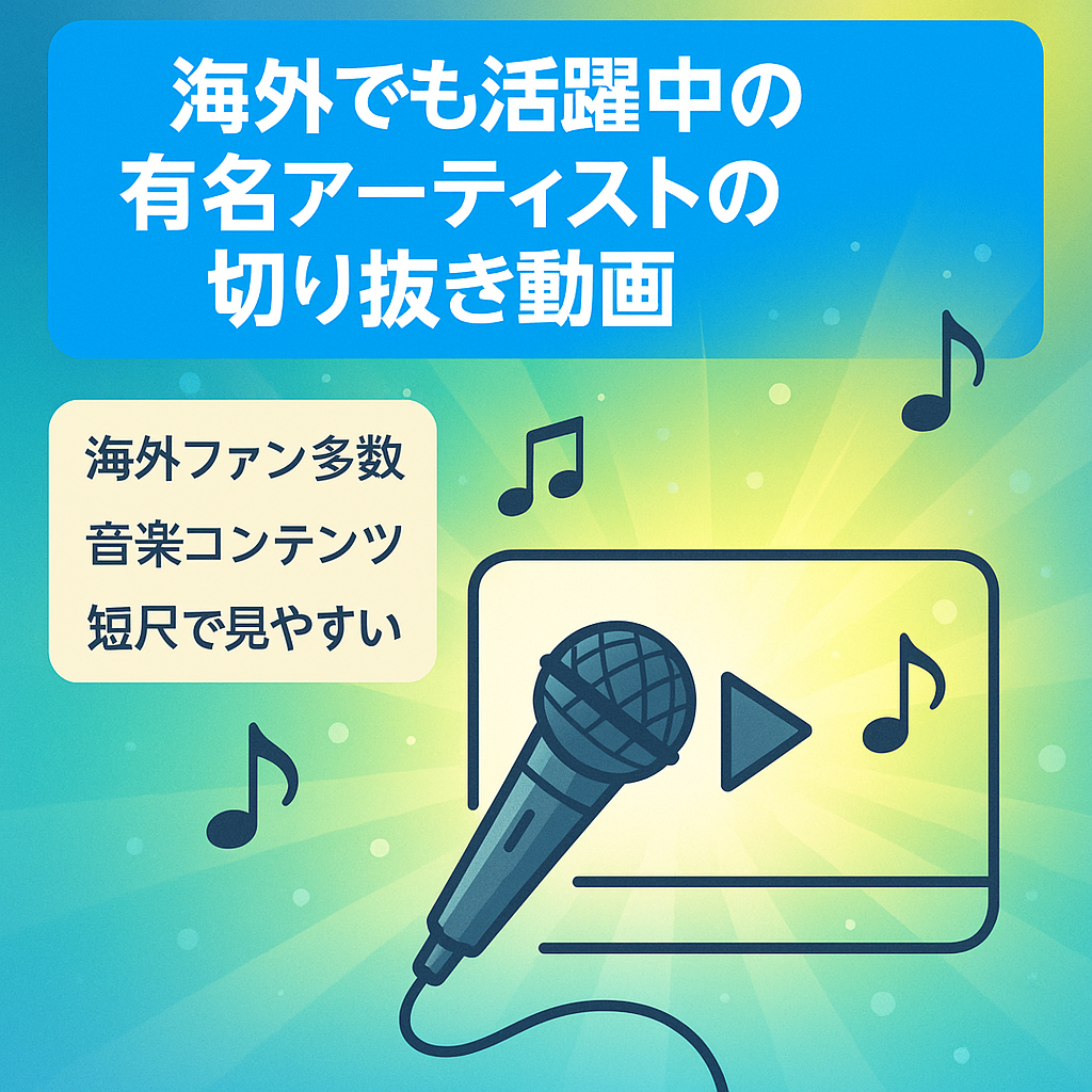 海外でも活躍中の有名アーティストの切り抜き動画