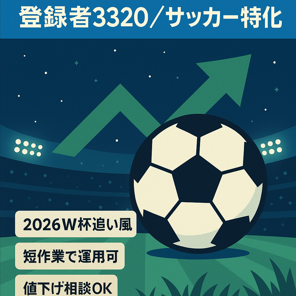 【収益化済み・登録者3320人】非属人性のサッカーに特化したスポーツ系Youtubeチャンネル