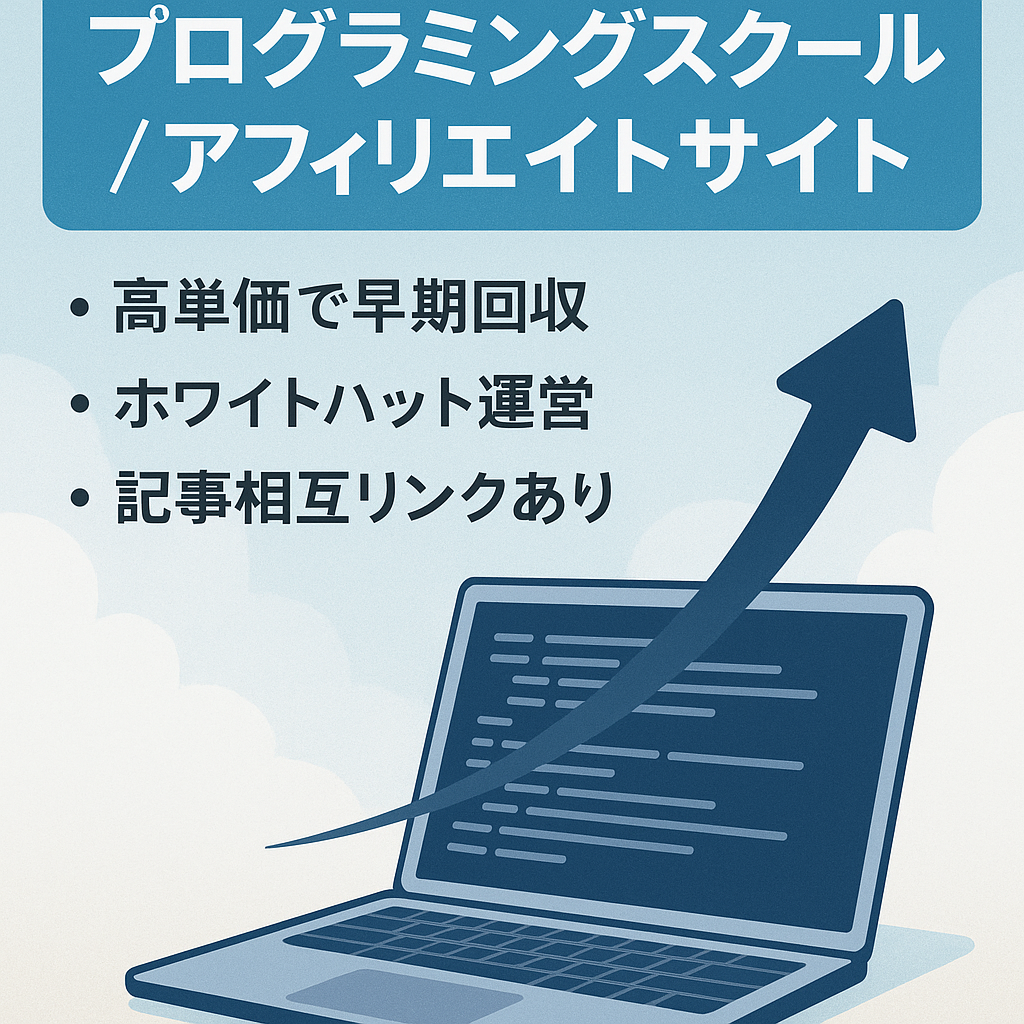 【Web制作系の方におすすめ】プログラミングスクールのアフィリエイトサイト