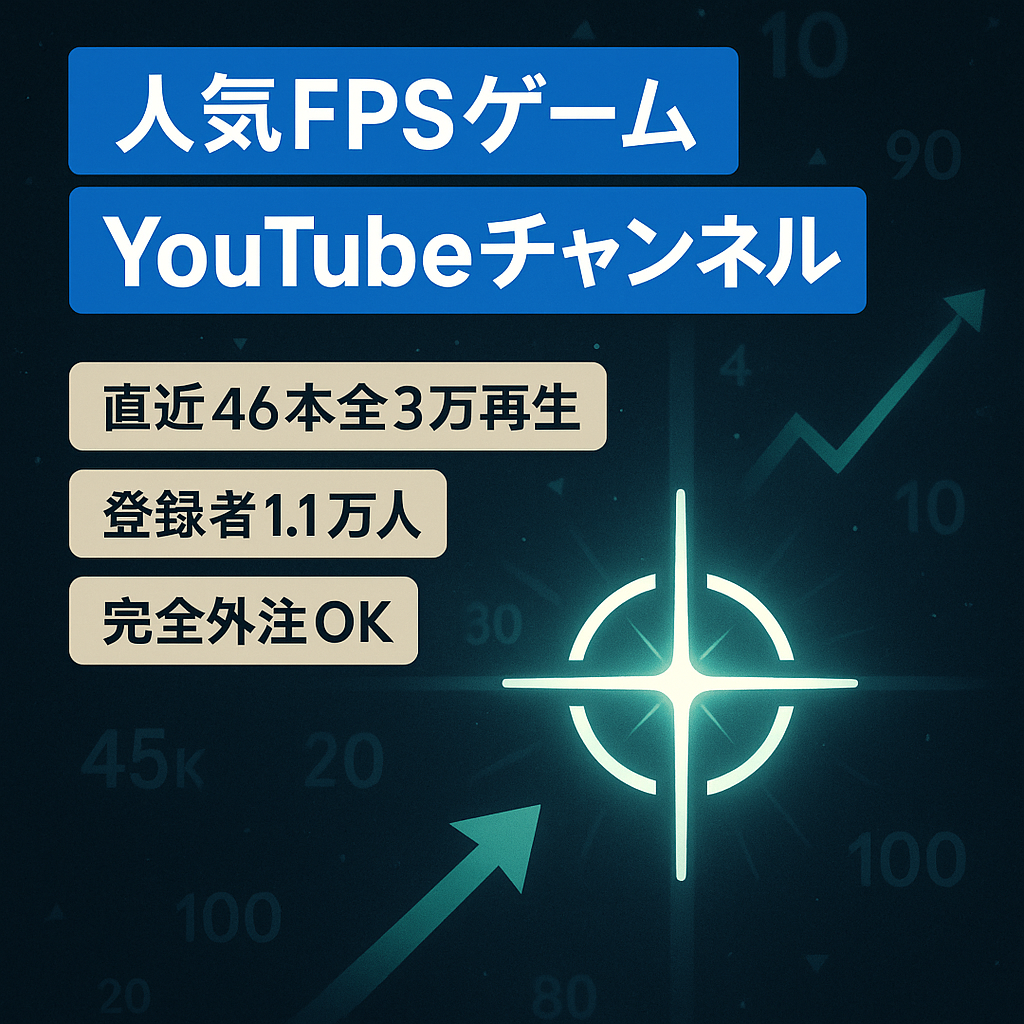 【直近46本全て3万再生超え】人気FPSゲームのYouTubeチャンネル【チャンネル登録者1.1万人】