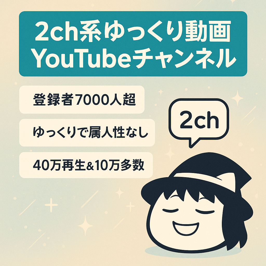 【登録者数7000人以上】2ch系ゆっくり動画　Youtubeチャンネル