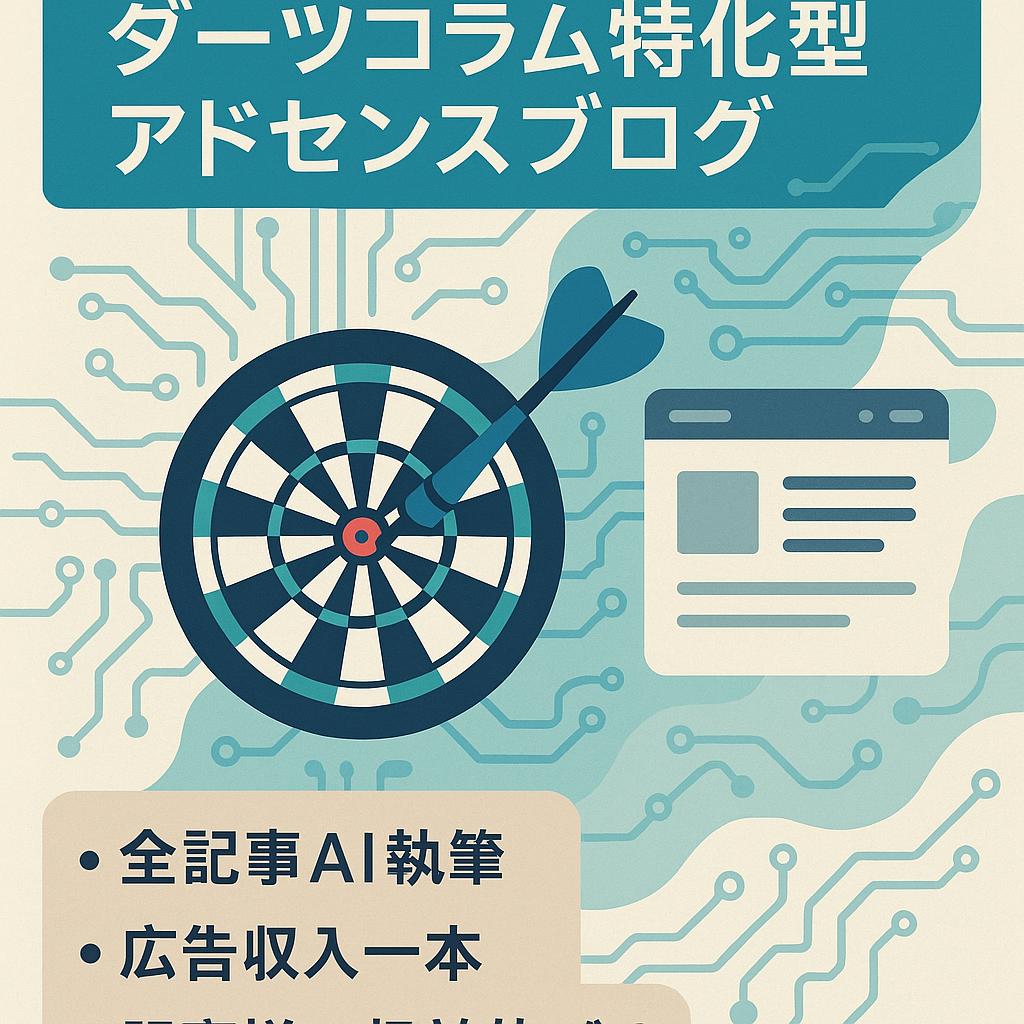 【年間2万PV以上】ダーツコラム特化型アドセンスブログ
