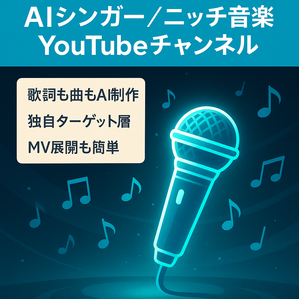 【最終値下げ・AIシンガー】ニッチジャンル特化のYouTubeチャンネル