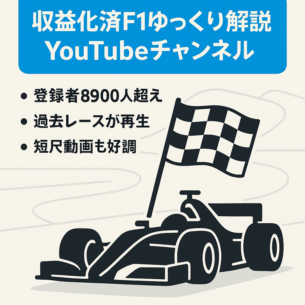 訳あり：【初掲載時より登録者約+2300人増】現登録者9200人の収益化済みF1スポーツ系のゆっくりチャンネル