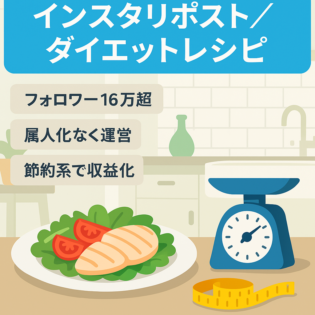 【IGフォロワー16万人以上】 Instagram属人化なし•ダイエットレシピ系リポストアカウント