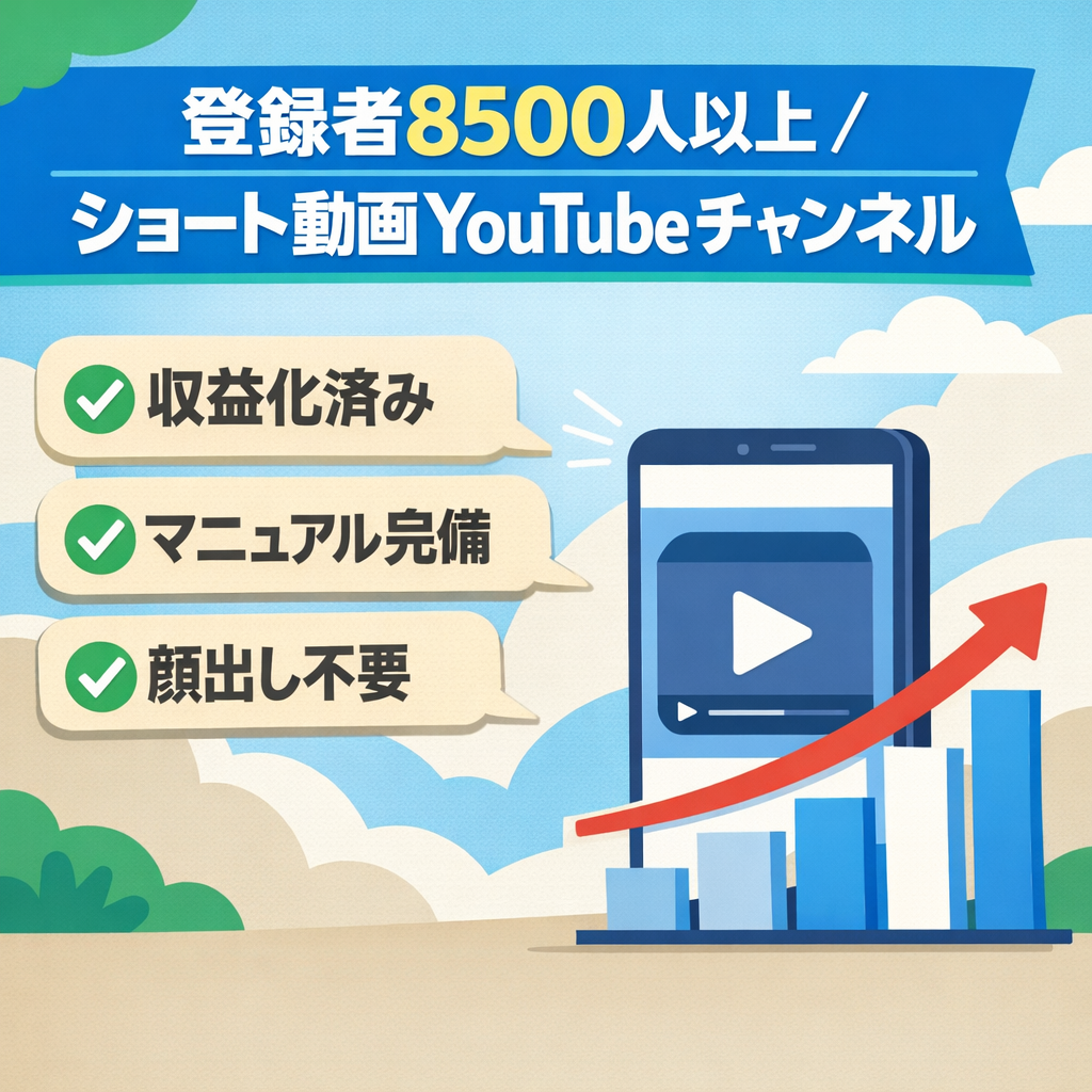 【収益化済(登録者8500人以上)】感動系2ch風ショート動画Youtubeチャンネル