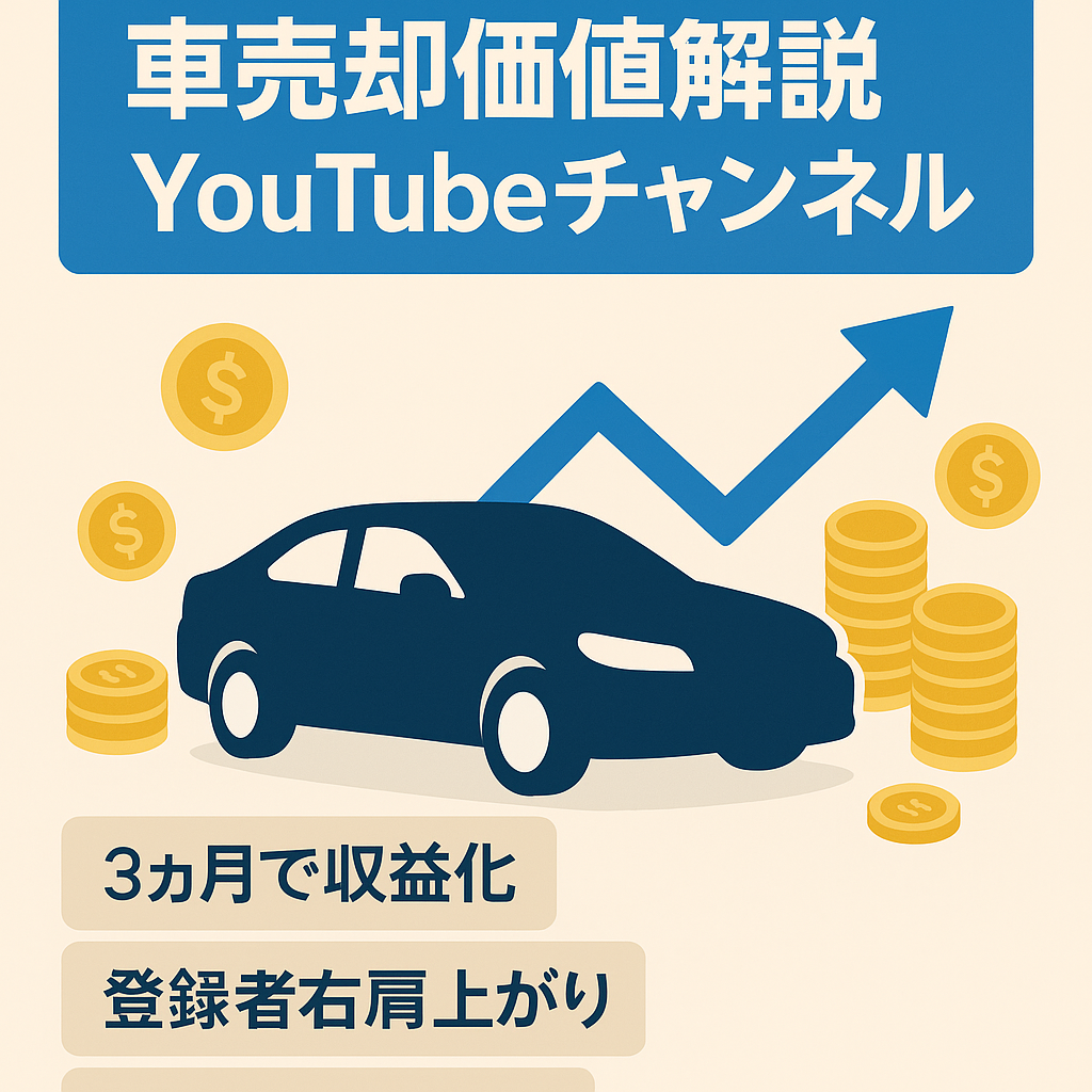 【開設3ヶ月で収益化】車の売却価値を解説するYouTubeチャンネル