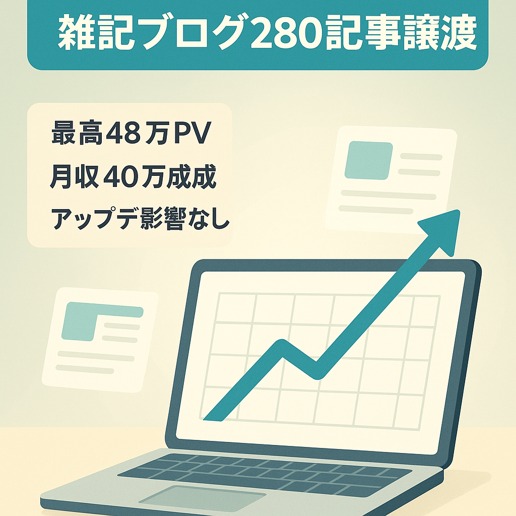 【280記事以上！芸能系・ドラマ系中心のトレンド雑記ブログ】1日1記事で直近月収10万達成！最高月収40万の実績！ライター1名譲渡決定！