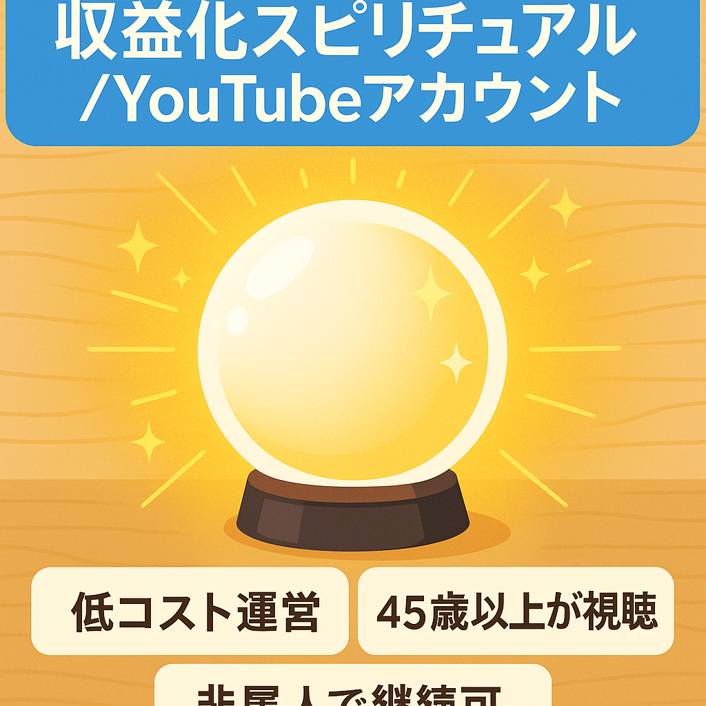 【収益化済み】スピリチュアルYouTubeアカウント（short動画）【非属人】