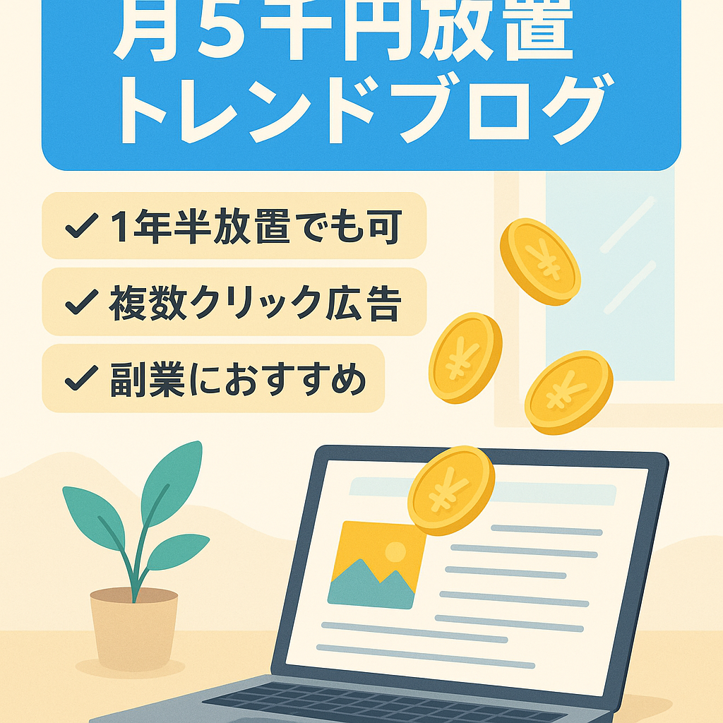 【6月は約5,000円の売上】1年半以上放置で月5,000円近くの売上があるトレンドブログ