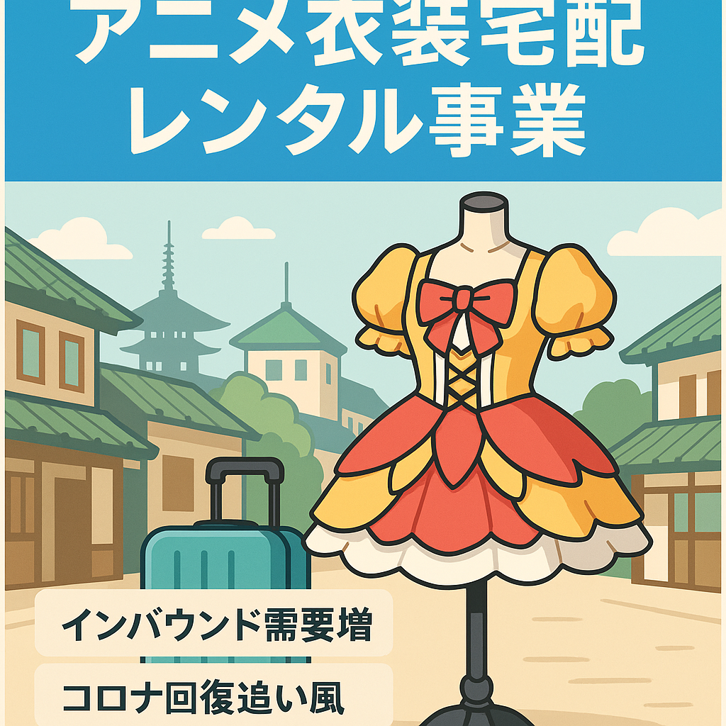 一般消費者と海外旅行者がターゲット・アニメコスチューム宅配レンタルサービス事業
