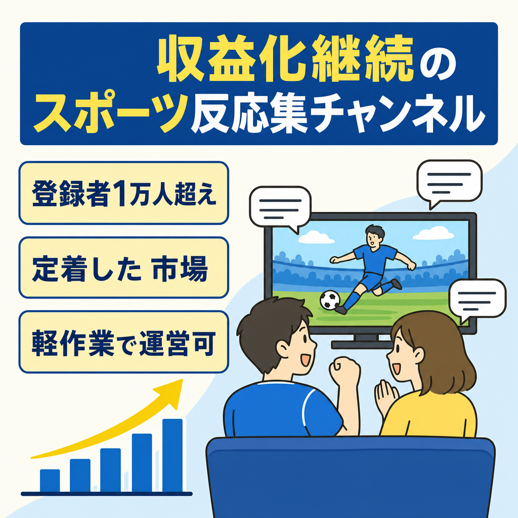 【収益化継続】登録者1万人越えの大人気スポーツの反応集チャンネル