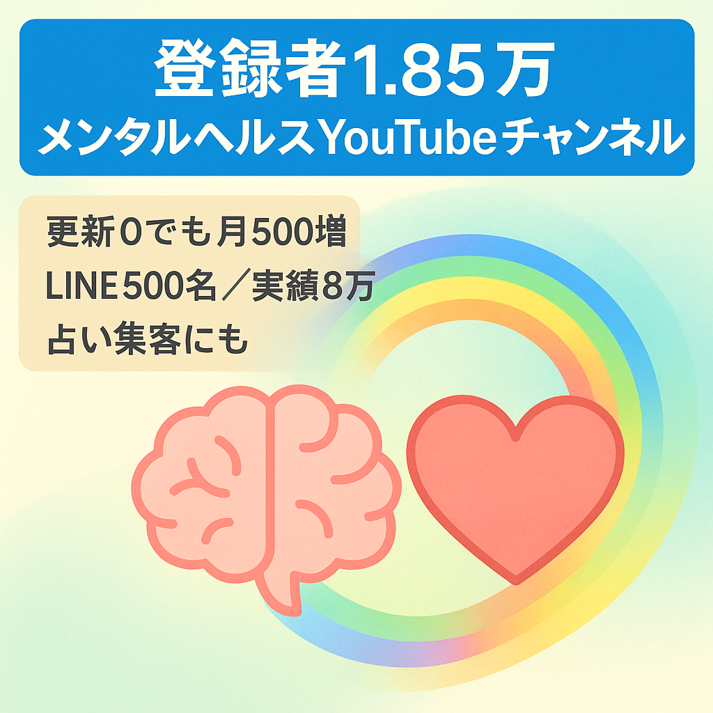 【登録者18,500人】メンタルヘルスの専門YouTubeチャンネル（外注化でほぼ自動化運営）