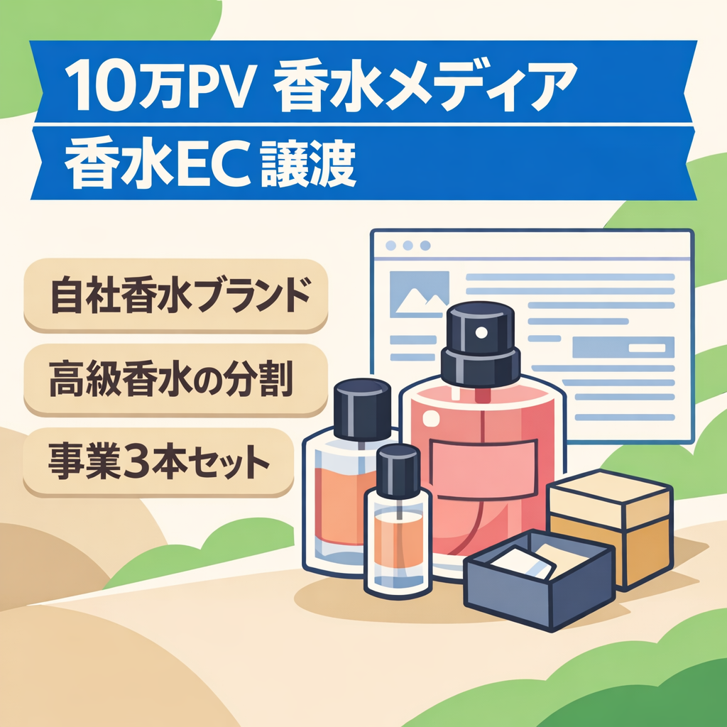 【10万PV】香水アフィリエイトメディア＋香水EC（セット譲渡）