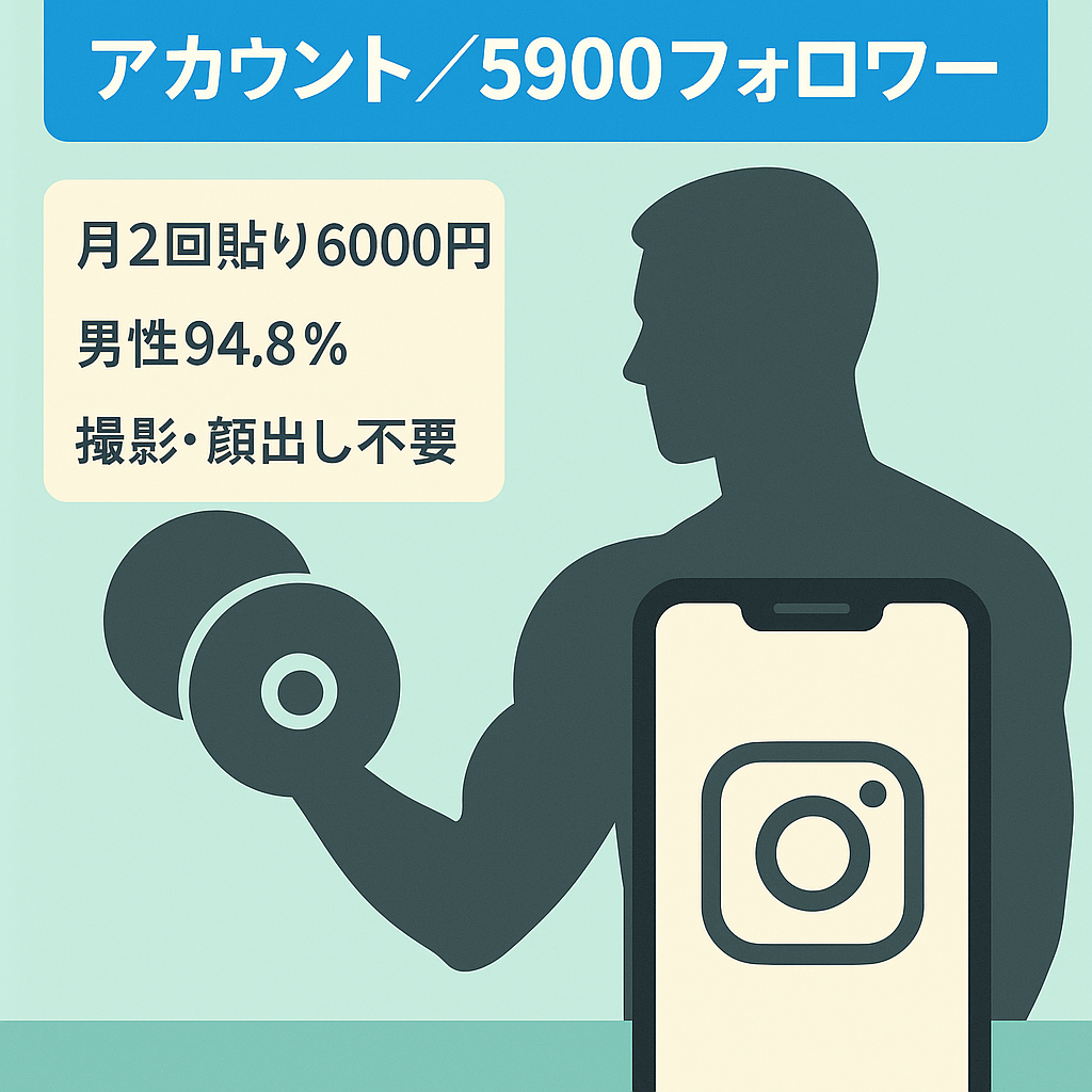 【Instagramフォロワー5900人越】筋トレ情報発信アカウント