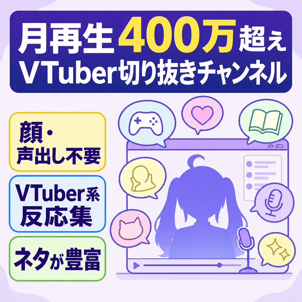 【月再生400万再生超え】有名VTuberの切り抜きチャンネル